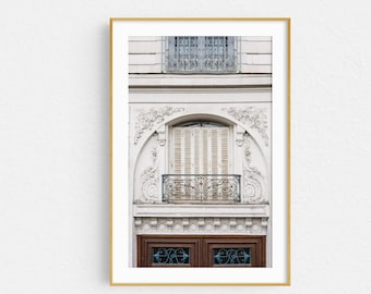 Paris Print, Montmartre Window Photograph, Paris Wall Art, Prints, Neutral Wall Art, French Wall Decor, Travel Photography Print