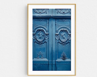 Classic Blue Paris Door, Paris Photography, Art Print, Paris Wall Art, French Wall Decor, Home Decor, Travel Photo, 8x10 Print