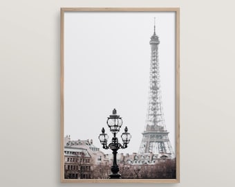Paris Print, Eiffel Tower Photograph, Paris Wall Art, Prints, Printed Art, Travel Photography Print, Neutral Wall Decor