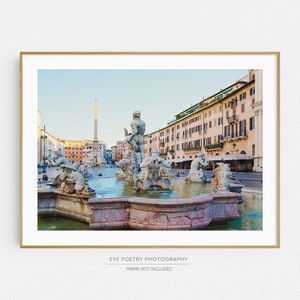 Piazza Navona, Rome Photography, Italy Art Print, Italian Wall Art, Rome Print, Large Wall Art, Travel Photography Print image 1