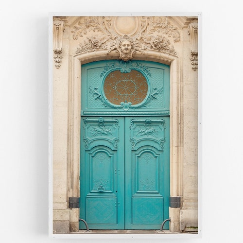 Classic Blue Paris Door Paris Photography Art Print Paris Etsy