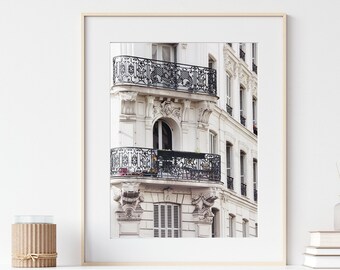 Paris Photography, Montmartre Apartments, Paris France, Wall Art, Travel Print, Neutral Wall Decor, 8x10, 11x14, 16x20 Photo
