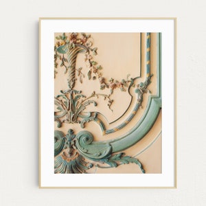 Versailles Door Photograph, Shabby Chic Wall Decor, Bedroom Wall Decor, Gift for Her, Vertical, Paris Print, French Decor, Bedroom Art image 1