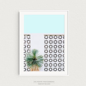 Palm Springs Art, Mid Century, Modern Home Decor, 1960s Retro Wall Art, Prints, Breeze Block Pattern, Photography Print