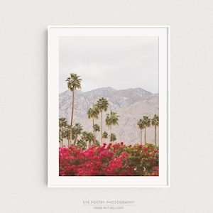Palm Springs Photography Print, Palm Tree Print, California Desert Print, Boho Wall Art Print, Large Wall Art &quot;Desert Palms&quot;