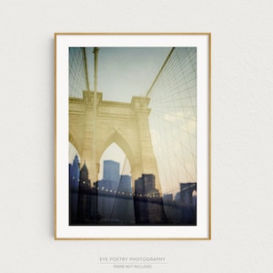 Brooklyn Bridge Art Print, New York Photography, NYC Skyline, Fine Art Photography, 8x10 Print "Truly, Madly, Manhattan"