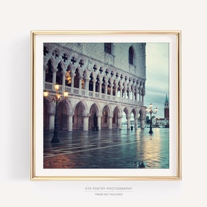 St Mark&#39;s Square, Venice Photography, Italy Print, Venice Architecture Art, Travel Photography, Italian Wall Decor, &quot;Blue Hour&quot;