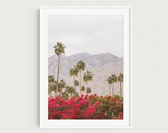 Palm Springs Photography Print, Palm Tree Print, California Desert Print, Boho Wall Art Print, Large Wall Art "Desert Palms"
