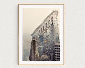New York Print, NYC Skyline, New York City Photo, Flatiron, Wall Art Print, Travel Photography Print
