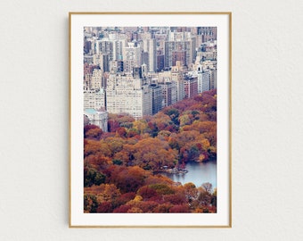 Autumn in Central Park Photo, New York City Print, Travel Photography,  NYC Cityscape Wall Art Print