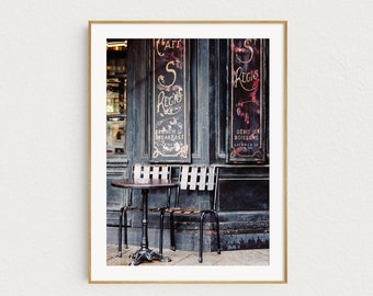 St Regis Paris Café, Paris Photography, French Kitchen Decor, Paris Decor, Vintage French Bistro, Ile Saint Louis, Wall Decor