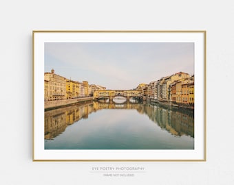 Ponte Vecchio, Florence Photograph, Florence Italy Wall Art, Travel Photography Print, Medieval Architecture Print, Italy Gift