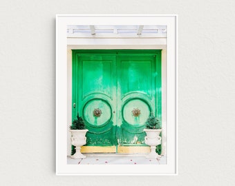 Palm Springs Wall Art, Door Photo, Mid Century Modern Decor, Green Wall Art, Modern Architecture Photography, 8x10 11x14 Print