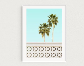 Palm Springs Print, California Wall Art, Prints, Mid Century, Modern Home Decor, 1960s Retro Decor, Palm Trees, Travel Photo