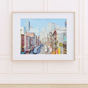 Chinatown, New York Print, Pastel New York City Wall Art, Wall Decor, Travel Photography Giclee Print