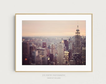 New York Skyline Art, New York Print, Travel Gift, Travel Photography Print, NYC Print, Empire State Building, NYC Art "On the Town"