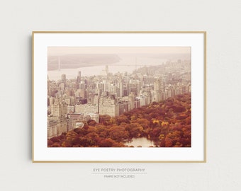 Automne à New York - Central Park, Photographie de New York, Décor d’automne, Feuillage d’automne, Art de New York, Photographie d’automne, Décoration intérieure orange