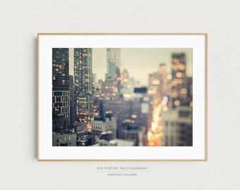 New York Photography Print, Large Wall Art Print, NYC Skyline, Abstract NYC Photography, Urban Art, New York City Print, Gift for Her