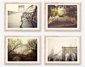 SALE Fine Art Photography, New York Print Set, NYC Art Prints, Travel Photography, Central Park, Brooklyn Bridge, Gallery Wall "New Yorker"