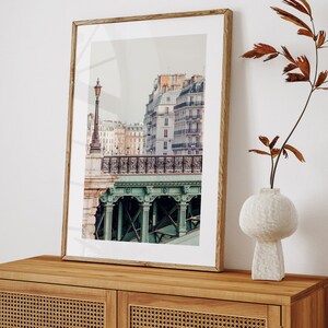 Paris Print, Bridge on the Seine Photo, Paris Wall Art, Prints, Parisian Cityscape, France Travel Photography