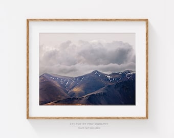 Iceland Landscape Print, Mountain Print, Rustic Wall Art Print, Alpine Nature Photography Print, Large Art, Rustic Decor