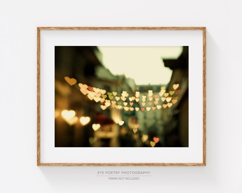 Fine Art Photography, Paris Photography Print, Valentines Day Gift for Her, Large Wall Art Print, Romantic Bedroom Wall Decor, Heart Print image 2