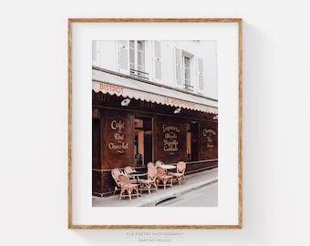 Paris Photography, Cafe Bistro, French Kitchen Wall Art, Paris Decor, Travel Photography, Neutral Wall Decor