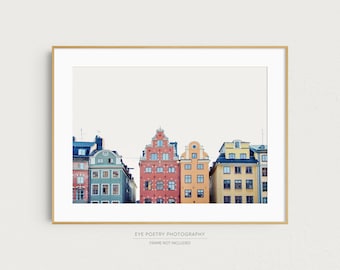 Scandinavian Print, Stockholm Skyline, Nordic Wall Art, Hygge Decor, Travel Photography Print, Large Art, Nordic Print, Home Decor