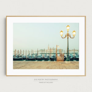 Venice Wall Art, Italy Print, Gondolas Photo, Sunrise on Grand Canal, Venice Print, Pastel City Art Print, Travel Photography