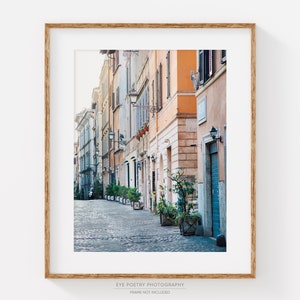 Rome Wall Art, Italy Print, Narrow Street in Rome, Travel Photography, Art Print, Wall Decor, Home Decor