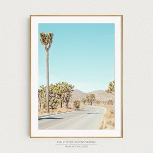 Lámina decorativa del desierto, lámina del árbol de Josué, decoración bohemia, arte mural bohemio, pasión por los viajes, fotografía de paisajes, impresión giclée del desierto. imagen 1
