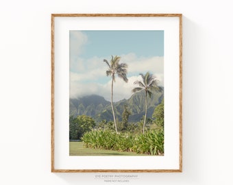 Kauai Hawaii Wall Art, Tropical Print, Landscape Photography, Nature Print, Tropical Decor, Palm Trees Photo