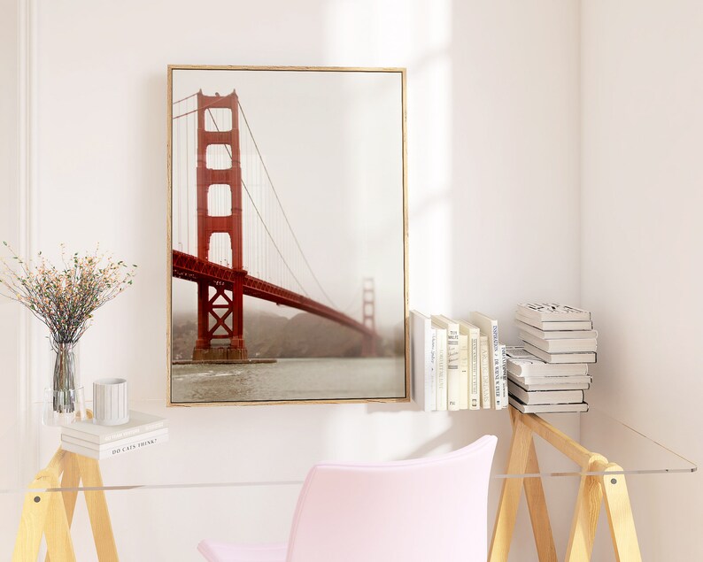 San Francisco Art, Golden Gate Bridge, California Photography, Bay Area, San Francisco Print, Fog Lost in Thought image 2