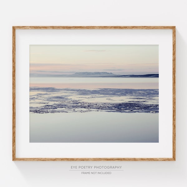 Iceland Winter Landscape Photography Print, Nature Photography, Scandinavian Wall Art, Large Wall Art, Iceland Art