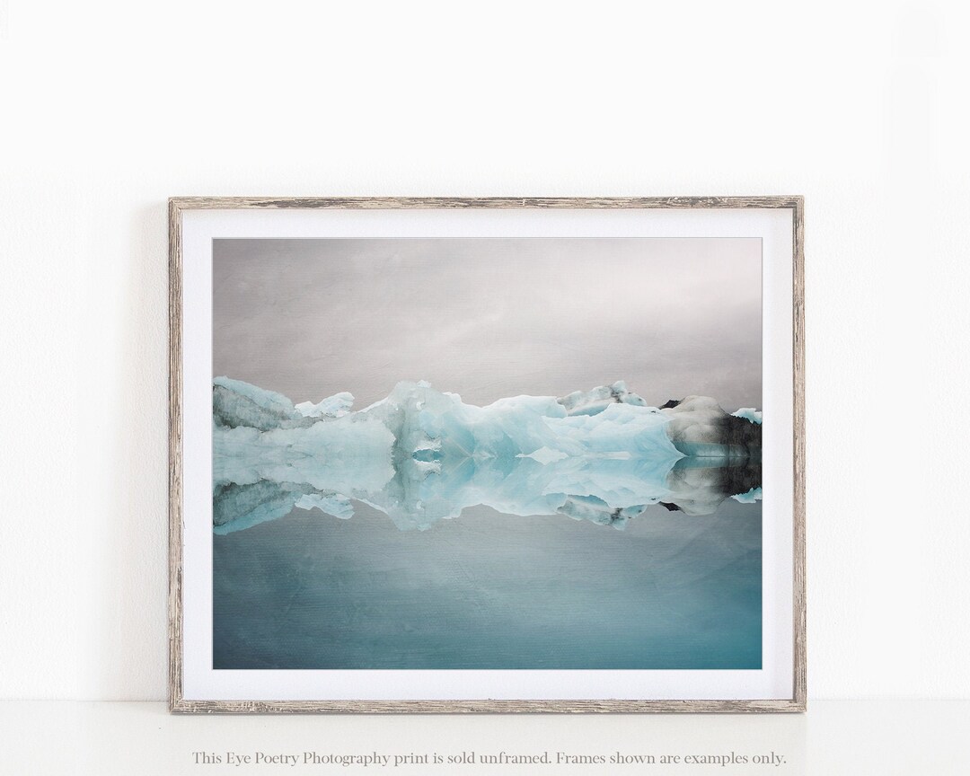 Iceberg Photograph Iceland Print Nordic Print Landscape - Etsy