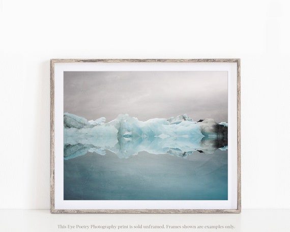 Iceberg Photograph Iceland Print Nordic Print Landscape | Etsy