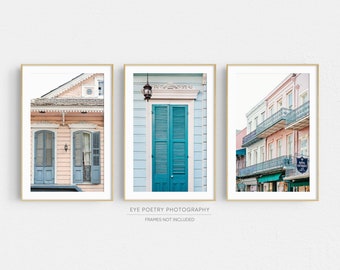 New Orleans Art, French Quarter Wall Art Prints, Set of 3 Prints, New Orleans Photography Prints, Fine Art Photography, Architecture Art