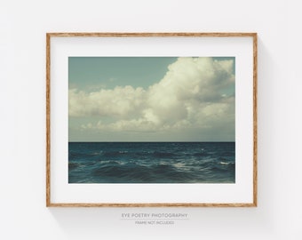 Ocean Photograph, Nature Photography Print, Beach Decor, Ocean Print, Blue Wall Art, Coastal Decor, Landscape Photography "Deep End"