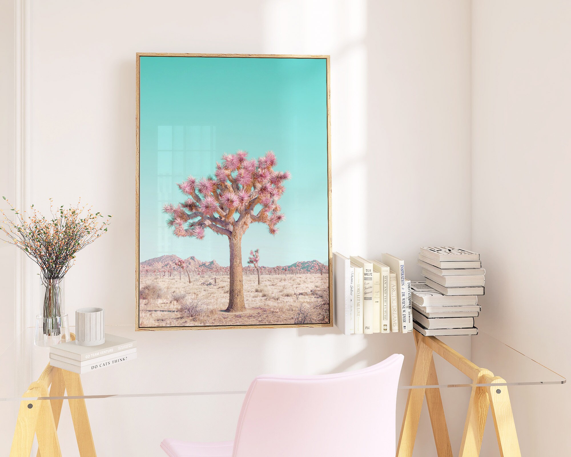 Joshua Tree Art Print, Desert Landscape Photography, Cactus Wall Art ...