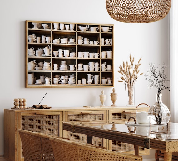 Rustic Kitchen Art Print, Rustic Kitchen Decor, White Dish Collection Photo, French Decor, Dining Room Art, Paris Decor