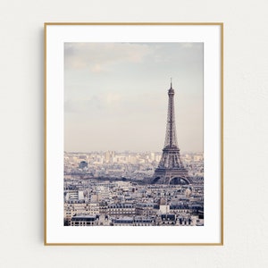 Paris Wall Art, Eiffel Tower and Paris Skyline Photograph, Paris Print, French Wall Decor, Travel Photography 8x10 Print