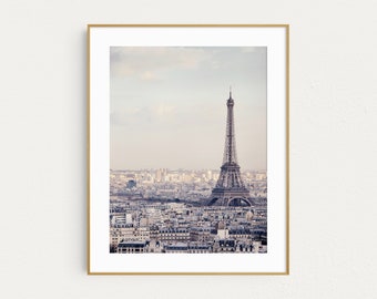 Paris Wall Art, Eiffel Tower and Paris Skyline Photograph, Paris Print, French Wall Decor, Travel Photography 8x10 Print