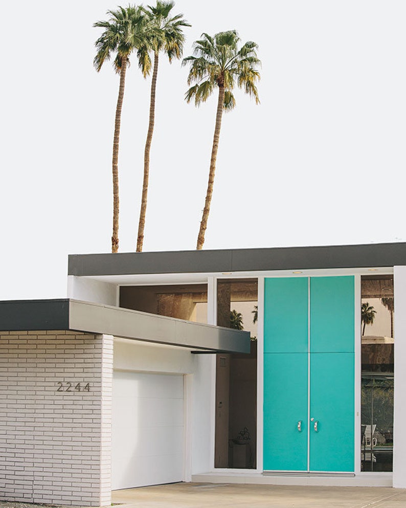 Palm Springs Wall Art Set of 3 Prints Mid Century Wall Art Etsy