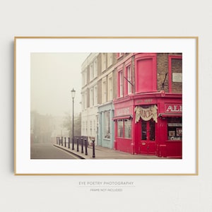 London Photography Print, London Art Print, Travel Gift, Notting Hill Antique Shop, London Fog, Wanderlust, Portobello Road "Alice's"