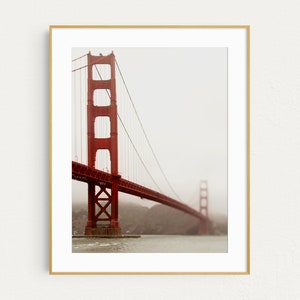 San Francisco Art, Golden Gate Bridge, California Photography, Bay Area, San Francisco Print, Fog Lost in Thought image 1