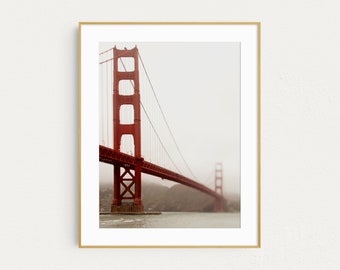 San Francisco Art, Golden Gate Bridge, California Photography, Bay Area, San Francisco Print, Fog "Lost in Thought"