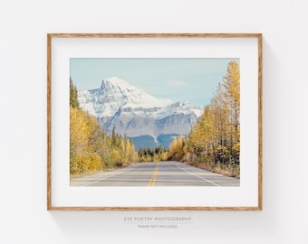 Fall Landscape Photography, Mountain Print, Nordic Nature Photography Print, Fall Decor, Rustic Wall Decor, Wall Art Prints