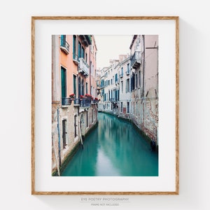 Canal, Venice Print, Venice Italy Art, Travel Photography, Art Print, Wall Art, Wall Decor, Teal, Home Decor, Italy Photography