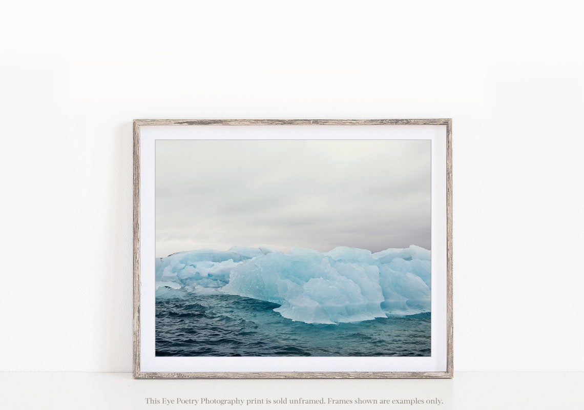 Iceberg Photograph Iceland Glacier Lagoon Winter Nature - Etsy Canada
