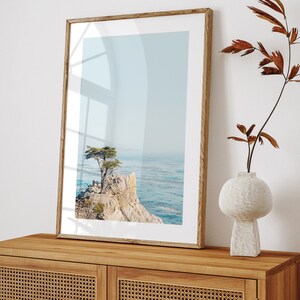 California Print, Lone Cypress Tree Photo, Monterey Coast, Big Sur Nature, Landscape Photography, Beach Wall Art, Ocean Print image 2
